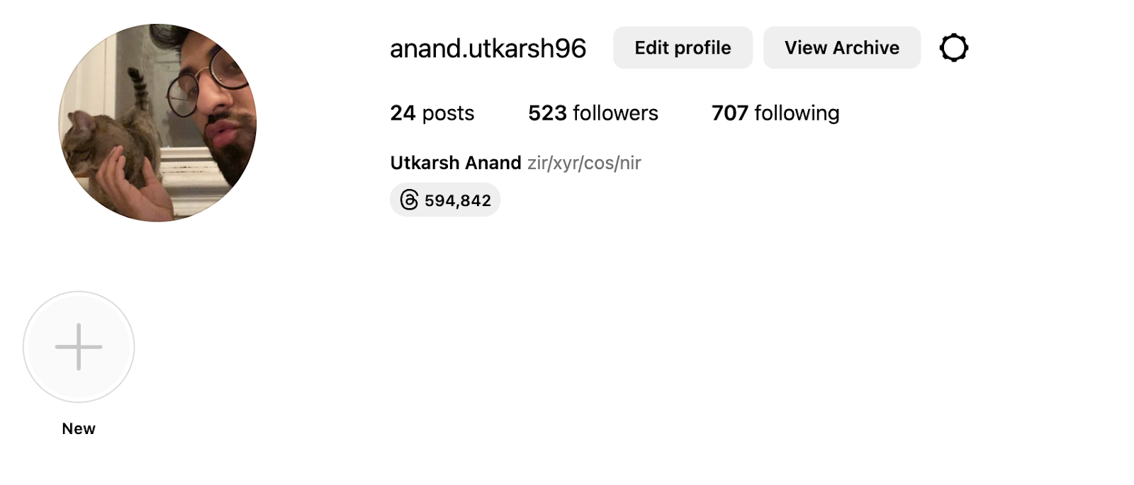 Instagram Handle Screenshot