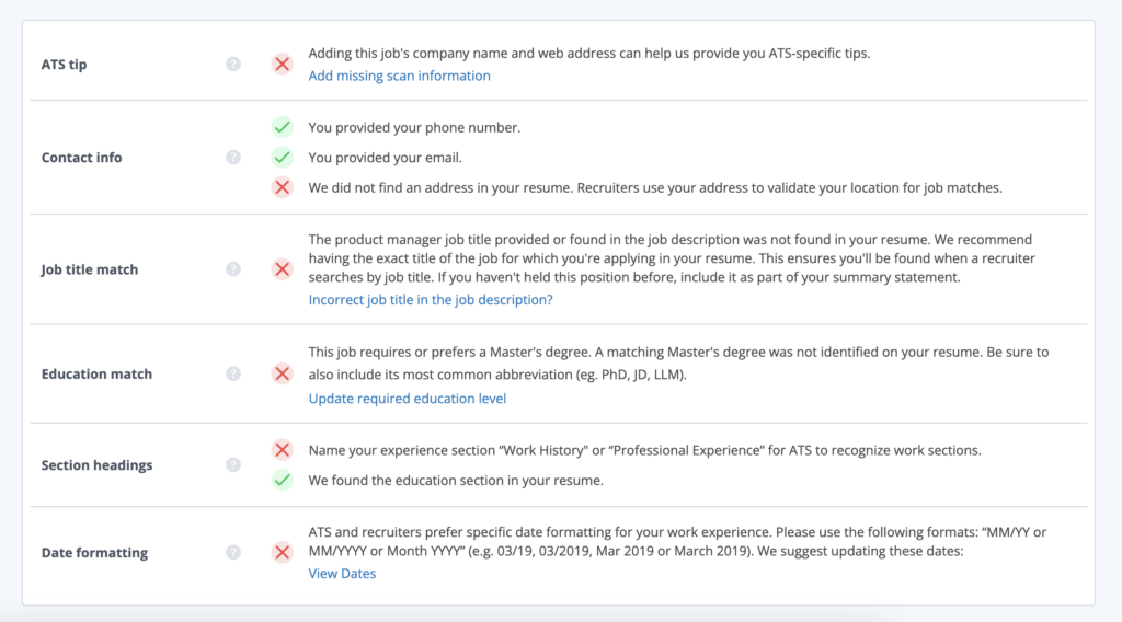 Jobscan resume improvement tips