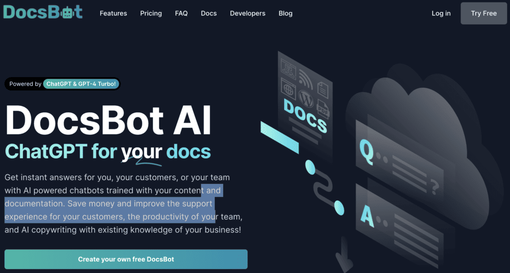 Docsbot homepage