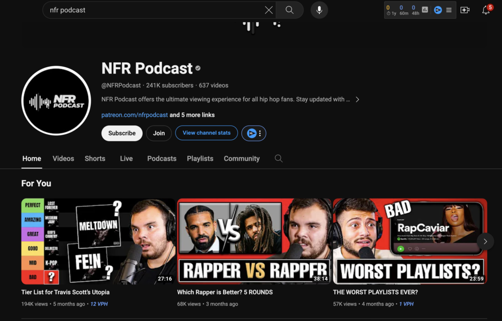 NFR Podcast YouTube Channel